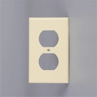 Duplex Electrical Outlet Modern Plugboard Plug-In  Electrical Receptacle Wall Plate With LED Night Lights - Auto On/Off Sensor