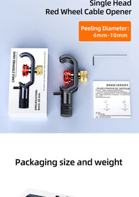 SAIVXIAN Armored Wire Stripper 4-10mm & 8-28mm Optical Cable Slitter Fiber Optic Stripping Tool Jacket Slitter Sheath Cutter