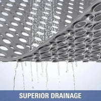 Square Non-slip Bathroom Mat with Suction Cup and Round Hole Design Shower Anti-fall Household Shower Massage Quick Drainage Mat