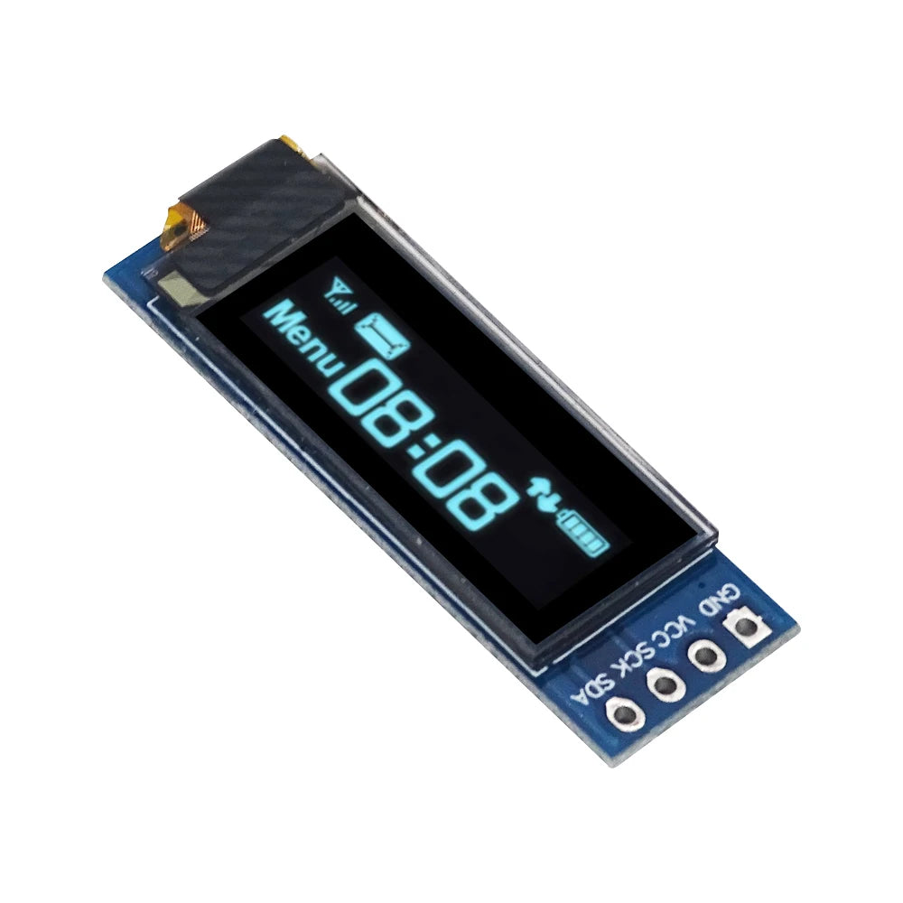 I2C OLED Display Module 0.91 Inch I2C SSD1306 OLED Display Module White / BLUE I2C OLED Screen Driver DC 3.3V~5V for Arduino