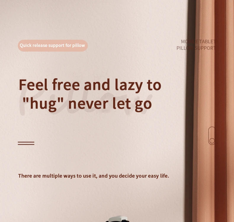 New 2025 Plush Pillow Phone Tablet Bracket Desktop Stand Adjustable Length Angle For Live Straming Video Chat Lazy Tablet Holder