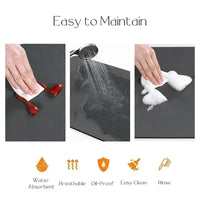Napa Skin Drain Mat Kitchen Rubber Dish Drying Pad Super Absorbent Drainer Mats Tableware Bottle Rug Kitchen Dinnerware Placemat