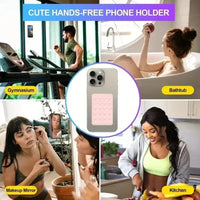 Phone Silicone Suction Cup Holder Multifunctional Suction Cup Wall Stand Square Anti-Slip Single-Sided Case Mount Back Sticker