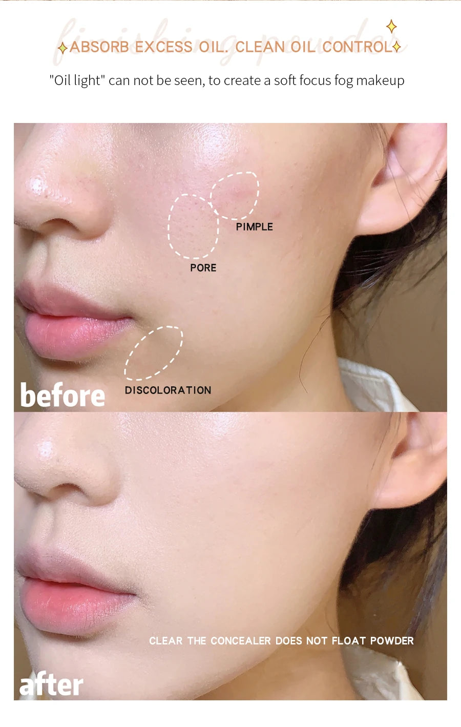 MACKANDY Original Silky Loose Powder Foundation, Lightweight Mineral Loose Powder Makeup Buildable Coverage, Talc Free, Vegan