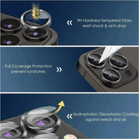 3-2pcs Camera Lens Protector For iPhone 12 13 14 15 Pro Max 13 Mini Metal Ring Protector Glass Camera Lens For iPhone 15 Pro Max