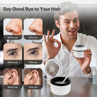 Mini Wax Heater Machine 40g Silicone Bowl Wax Warmer Nose Ear Hair Removal Waxing Kit Wax Bean Wax Heating Melting Pot Melter