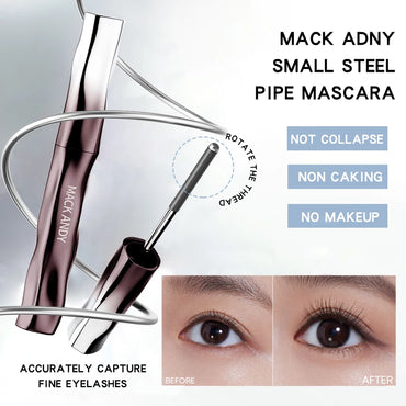 MACKANDY Waterproof 3D Lengthening Mascara Black Eyelash Extension Eye Lashs Brush Long-Wearing Silk Mascara Cosmetics Gift