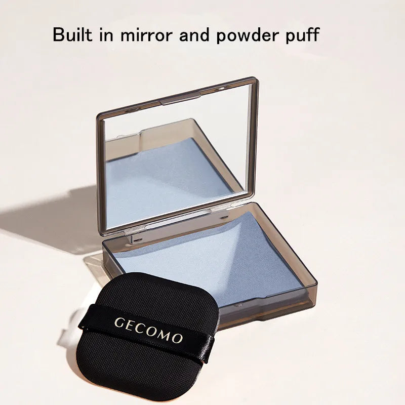 100 Sheets Bamboo Charcoal Oil Absorbing Paper Portable Powder Puff Mirror Facial Refreshing Oil Control Makeup Setting Sponge