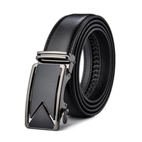 Genuine Leather Men's M Letter Comfort Click Belt Business New