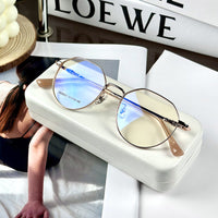 Fashion Retro Glasses Frame Optical Big Round Frame Metal Leg Simple Korean Style